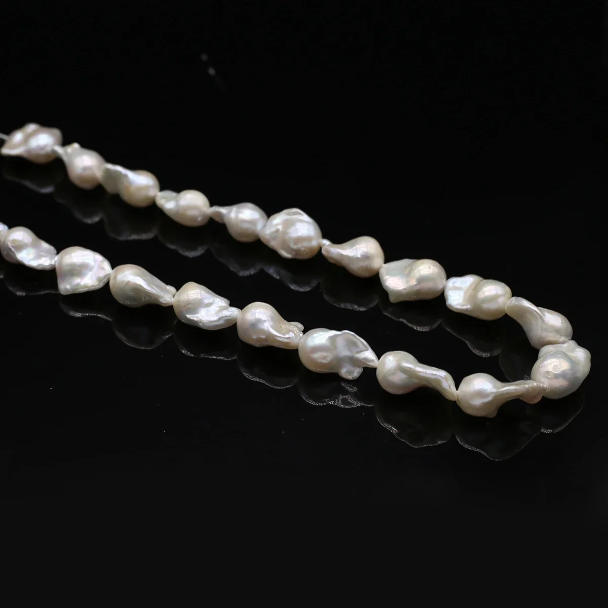 High Quality Natural Freshwater Pearl Beads White Baroque Flameball Pearls for Jewelry Making DIY Necklace Bracelet Accessories