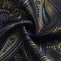 Mens Tie Set Silk Silver Paisley Floral Necktie and Pocket Square Cufflinks Tie Clip Classic Formal Ties for Men Wedding Party 6
