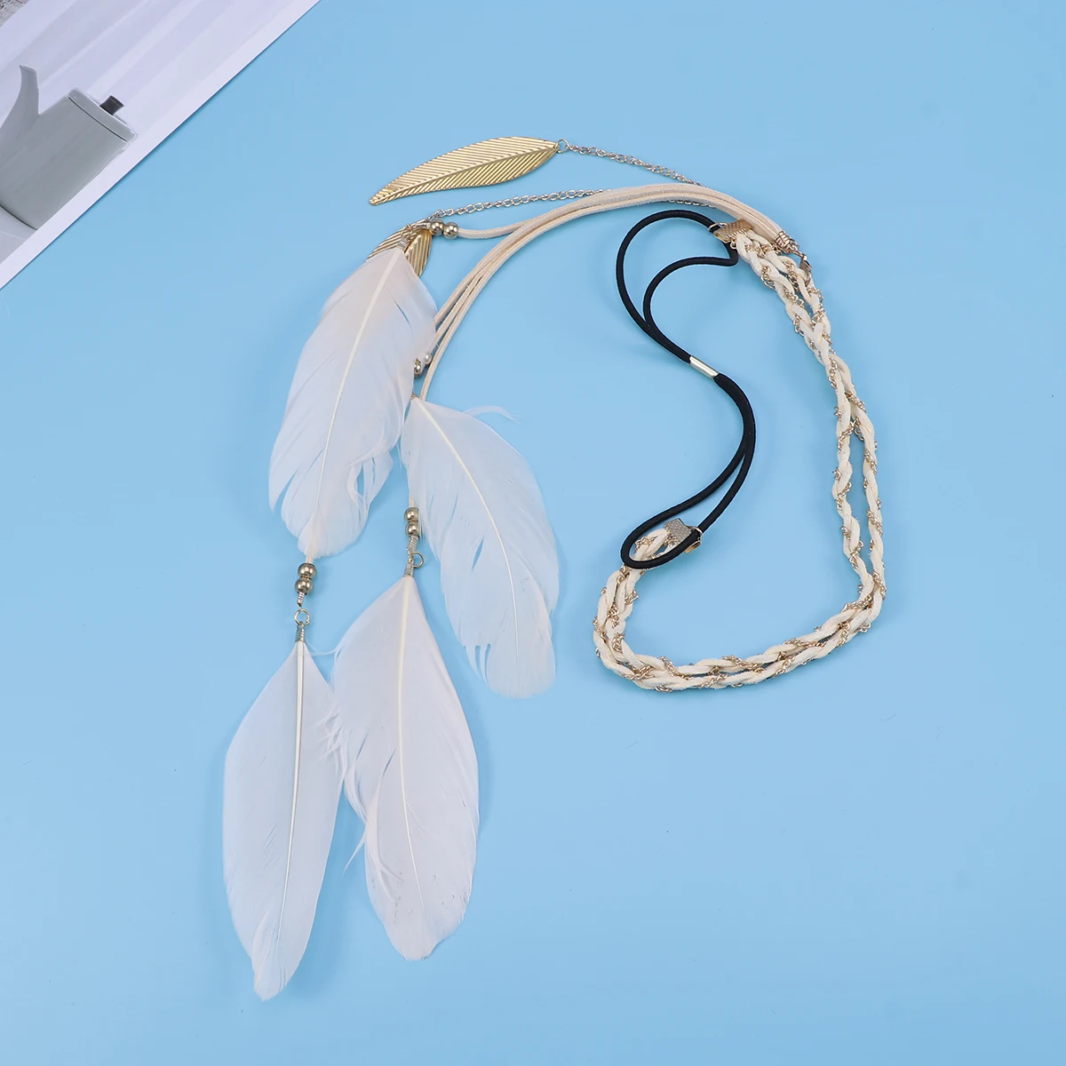 شرابات عقال البوهيمي تصميم طويل للنساء الفتيات حفل زفاف تأثيري مهرجان ارتداء المنسوجة عقال الشعر