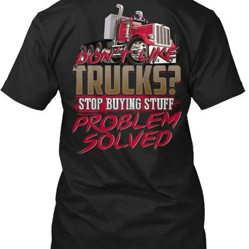 Trucker Problem Solved Professional Truck Driver T Shirt Made in USA S 5XL