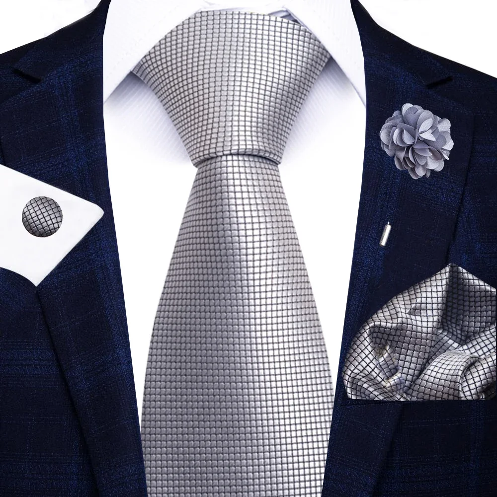 الجملة الأزياء 8 سم الأزرق بيزلي التعادل الجيب المربعات زر الكم دبوس مجموعة رجل مكتب البدلة اكسسوارات الزفاف هدية صالح الطرف