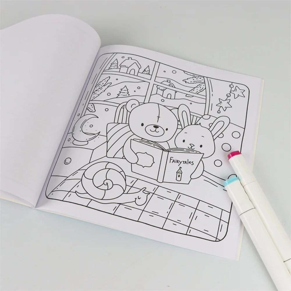 Christmsa Coloring Book CUTE&COZY Coloring Book For Adults And Teens Featuring Adorable Creepy Creatures for Halloween Gifts