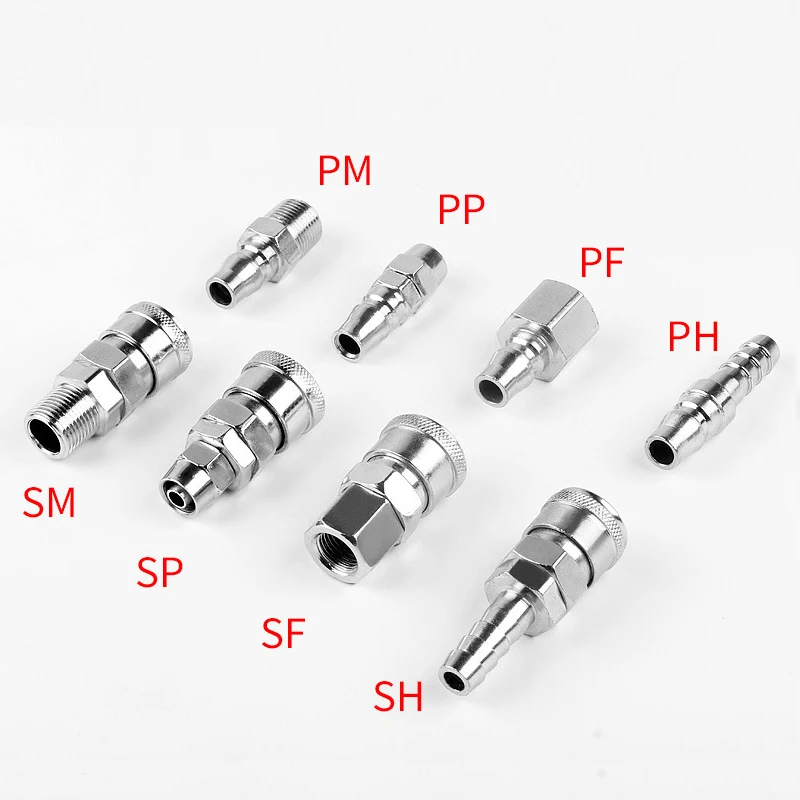 C-Type Quick Connector Pneumatic Connector Small Air Gun SP/PP/SH/PH Quick Plug Quick Twist Internal Thread External Thread