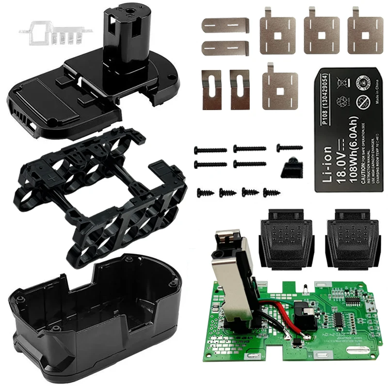 P108 10*18650 Li-Ion Batterij Plastic Case Opladen Bescherming Printplaat PCB Box Voor RYOBI 18V P103 P118 BPL-1815 1820G EEN +