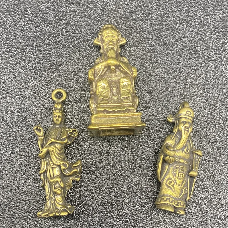 Wholesale Two Pieces Price Device Huang Caishen Avalokitesvara Mini Keychain Pendants Pendant Pure Copper