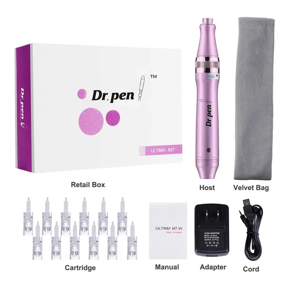 Electric Dr. Pen Ultima M7 12 pcs Needles Professional Derma Pen Nanoneedles Tatoo Machine Mesotherapy Skincare Tool SPA Care