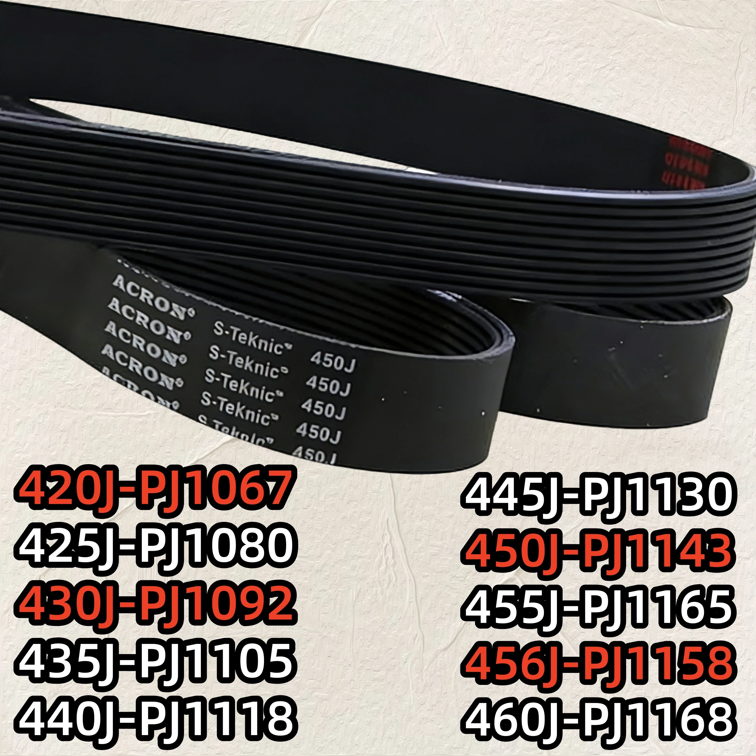 420J rubber conveyor belt PJ 425J-430-435-440-445-450-455-456-460J Sports Bike Treadmill Exercise Bike Spinning Belt ribs