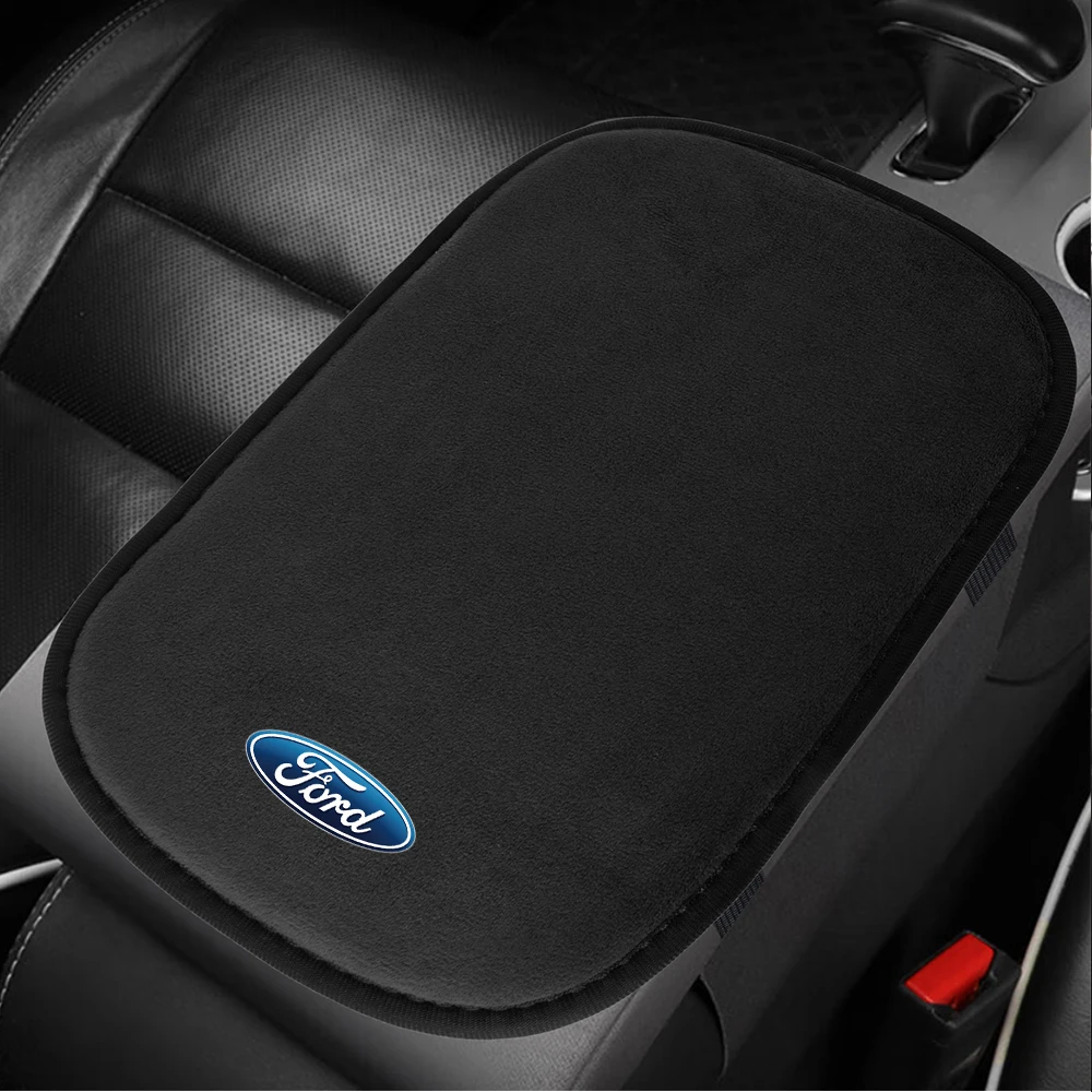 Car Armrest Box Pad Suede Central Console Armrest Box Protection Cover For Ford Mondeo Focus 2 3 4 Fiesta ecosport Kuga Fusion