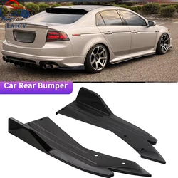 LAICY For Acura TL ILX TLX TSX Car Rear Bumper Spoiler Lip Splitter Diffuser Body Kit Side Skirt Protector Covers Glossy Black
