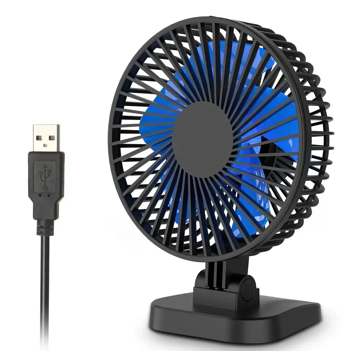 Mini USB Desk Fan Better Cooling Perfect,Strong Airflow Whisper Quiet Portable Fan for Desktop Office Table,3 Speeds,4.9 ft cord