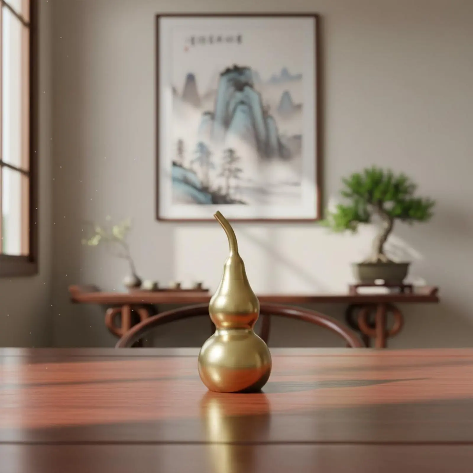 

Brass Gourd Ornament Feng Shui Decorative Vase