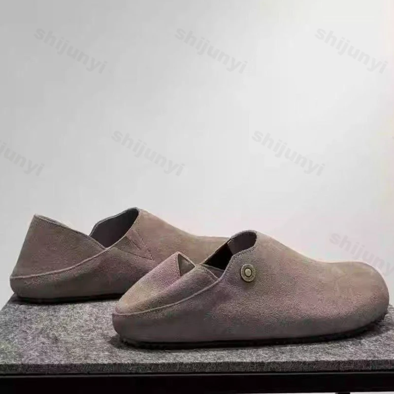 

Men Half Slippers 2025 Autumn New Low Help Outdoor Non Slip Soft Sole Casual Shoes Lightweight Comfortable Fashion Vintage Flats