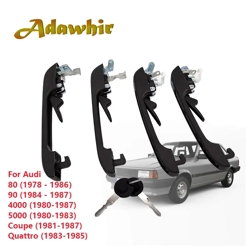 

1set Door Handle Outer for AUDI 80 100 Coupe/Quattro Quattro/Sport URQUATTRO 813837205C 813837206C 813839205 813839206