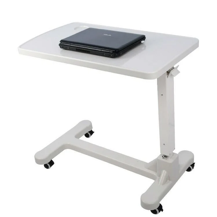 أثاث المستشفى متعدد الوظائف قابل للتعديل ABS طاولة طعام متنقلة بعجلات بجانب السرير للتمريض الرعاية المنزلية استخدام المستشفى #3