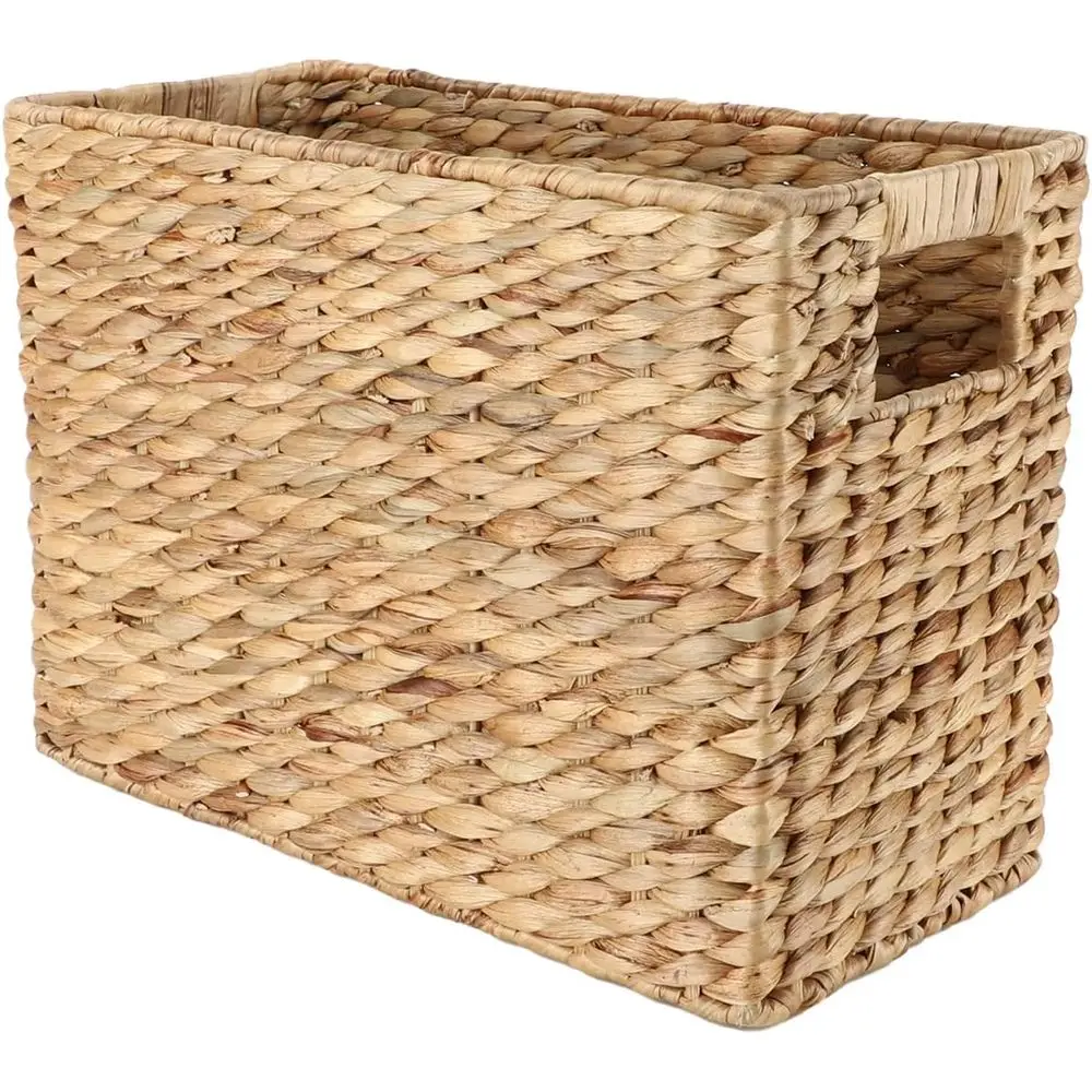

Large Water Hyacinth Wicker Basket with Handles for Home Storage, Laundry, and Organizing
