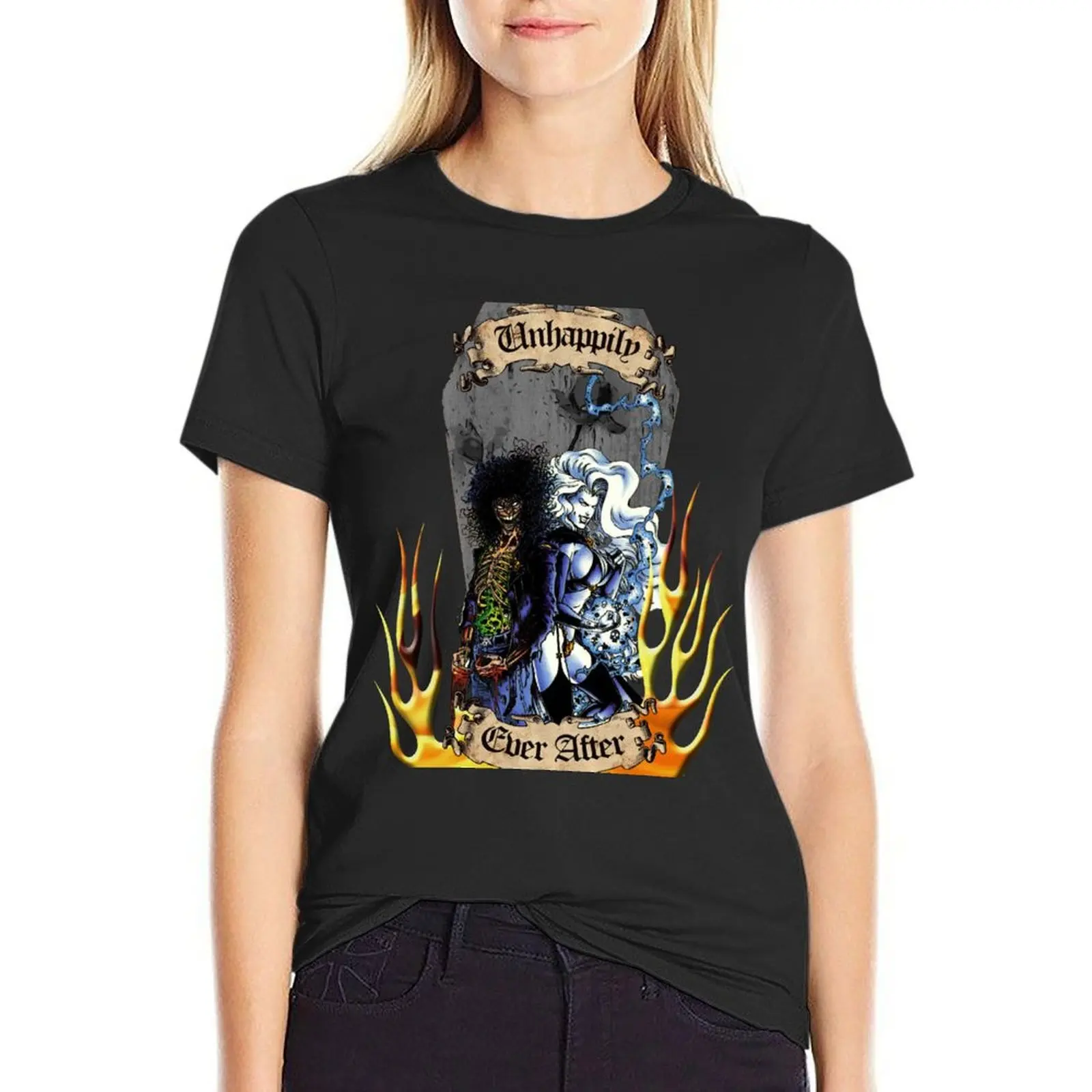 

Unhappily Ever After - Lady Death & Evil Ernie T-Shirt summer tops summer top plus size tops summer clothes for Women