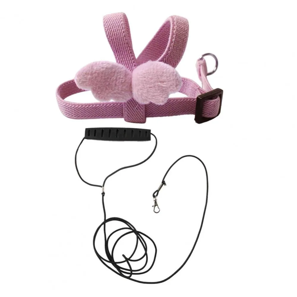 Adjustable Pet Parrot Harness Escape-Proof Anti-Bite Parrot Flying Rope Nylon Cute Wing Design Training Harness Rope Outdoor