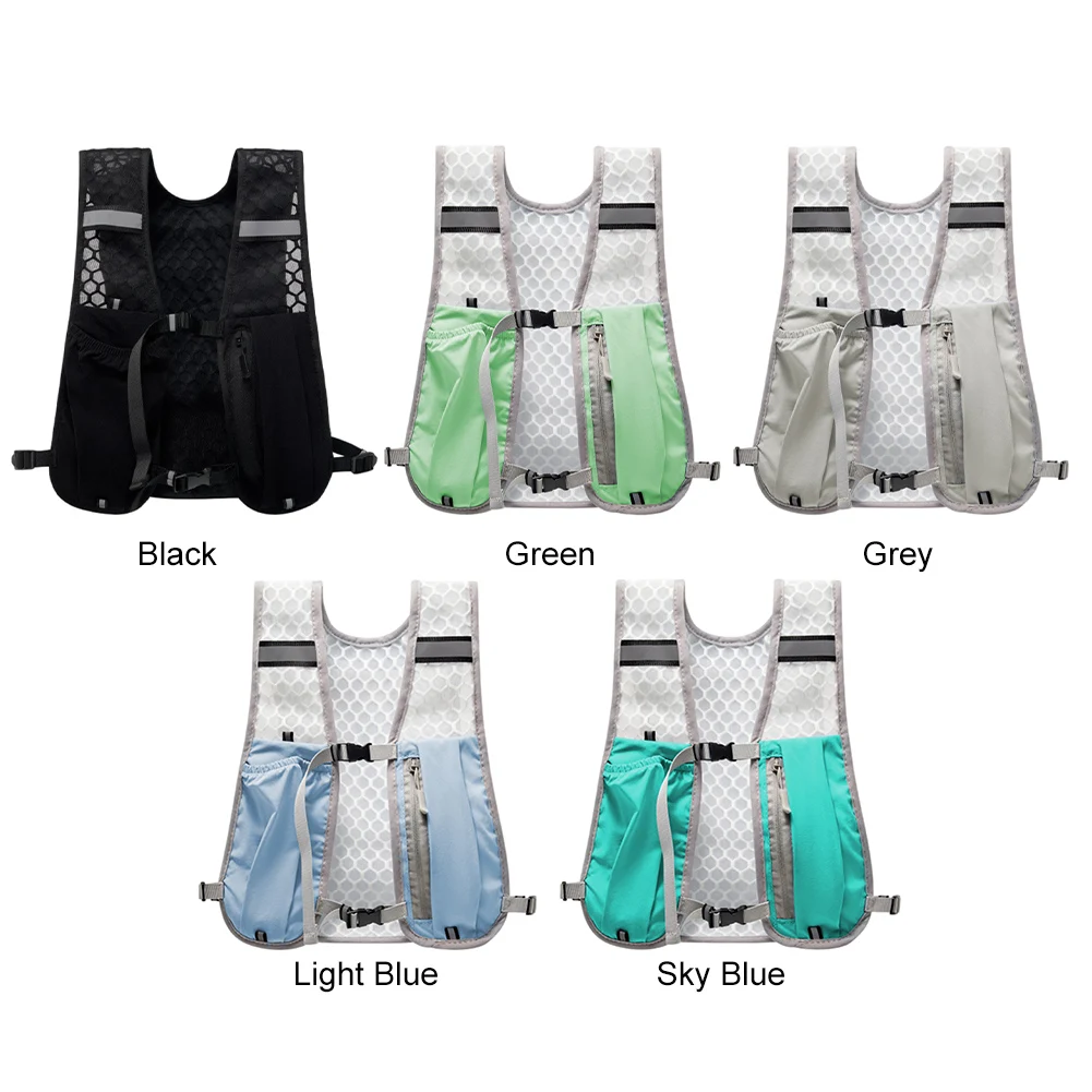 กลางแจ้งน้ําหนักเบา Hydration Vest Breathable Running Vest กระเป๋ากันน้ําไนลอนขี่จักรยานกระเป๋าเป้สะพายหลังกีฬากระเป๋าเป้สะพายหลัง