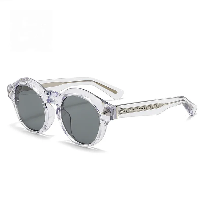 

Trendy designer board thick sunglasses with circular shading outlet 5493 vintage carved sunglasses