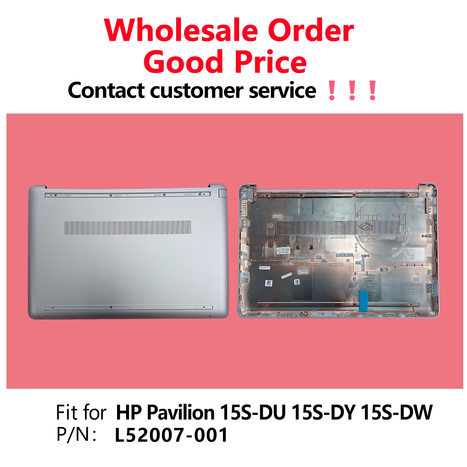 

LWL NEW for HP 15-DW 15s-du 15s-dy Laptop Lower Base Bottom Case Cover Assembly Part L52007-001 Silver