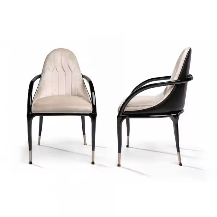 Silla de comedor elegante de lujo, sillas de comedor tapizadas Visionnaire de alta gama, asientos cómodos para sala de estar