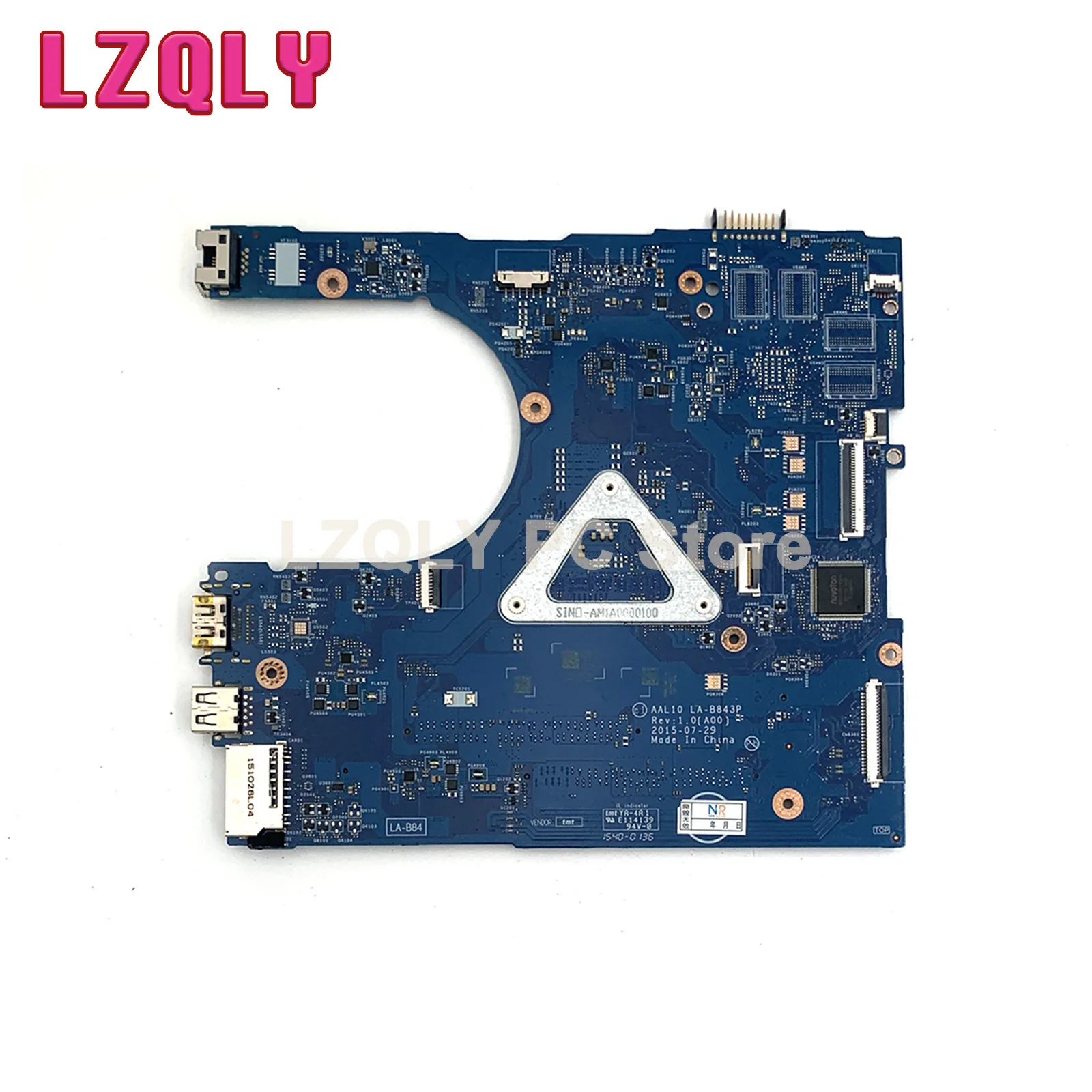 For DELL Inspiron 5558 5458 5758 Notebook Mainboard LA-B843P 07CV2G 0M94D0 0HD0R2 05K7K8 3805U I3 I5 I7 Laptop Motherboard