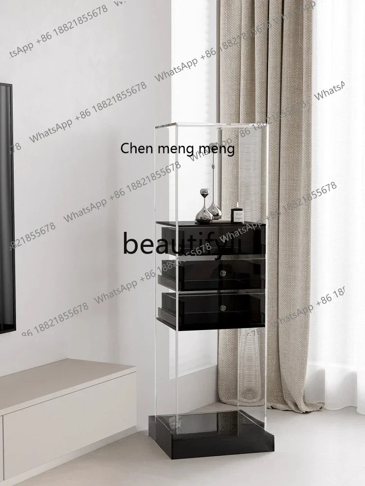 X GG عرض غرفة المعيشة ضوء المنزل الفاخرة عرض خزانة مشروبات غرفة المعيشة مع خزانة عرض الأدراج #2