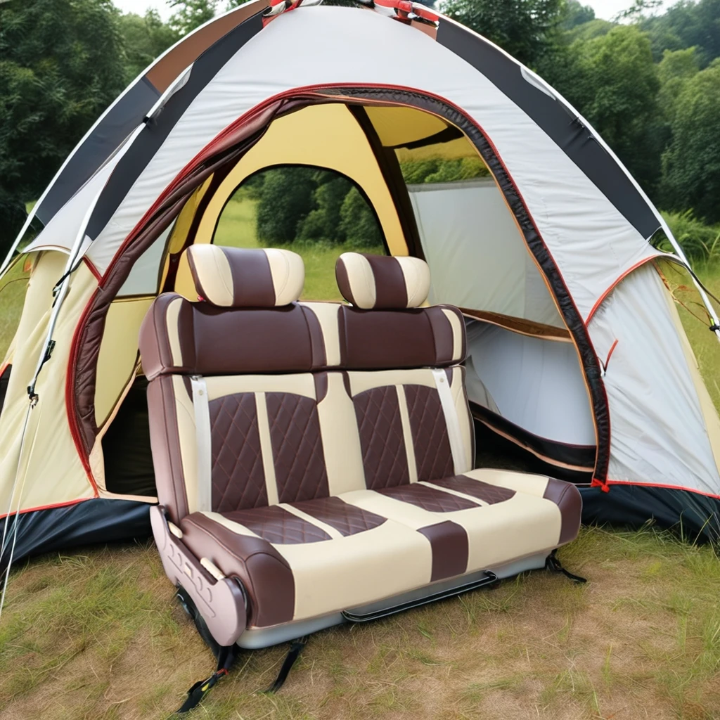 Customized products：2024 Manufacturers Hot Sale Caravan Folding Camper Two Seater Leather Motorhome Seats
