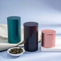 1Pcs Eco-friendly Tea Container Sealed Durable Tinplate Round Tea Packaging Jar Simple Jewelry Storage Can
