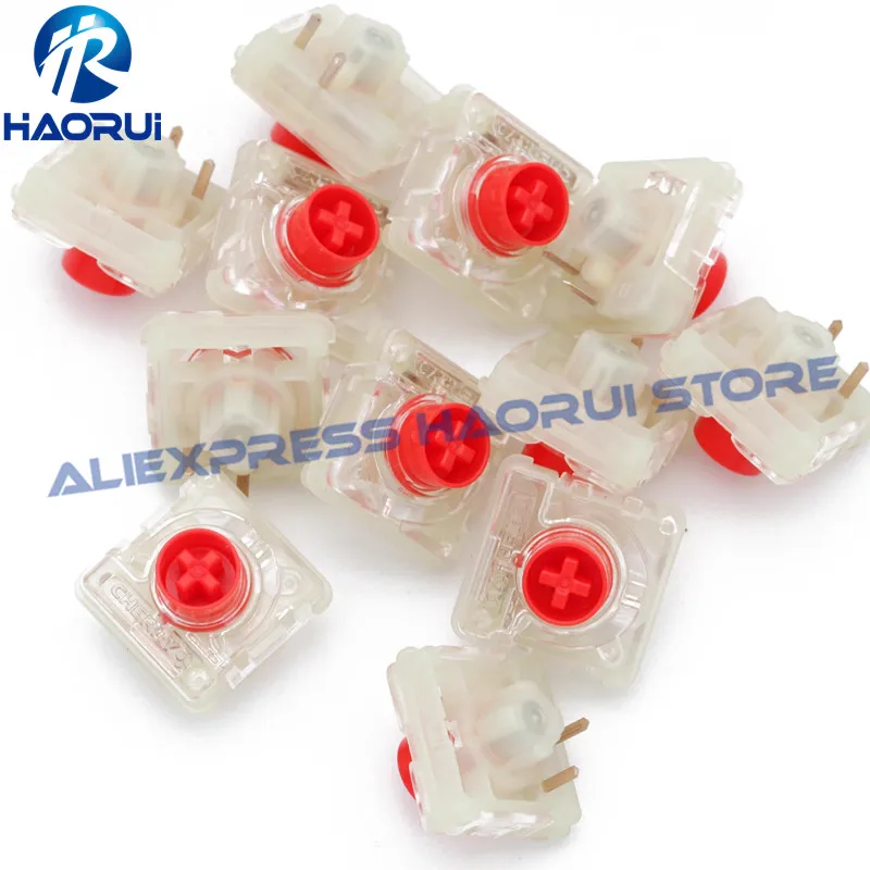 Cherry Low Profile RGB Silver/Red MX Switch Thiner Key Switches for Mechanical Bluetooth Keyboard Laptop Keyboard Custom Game PC