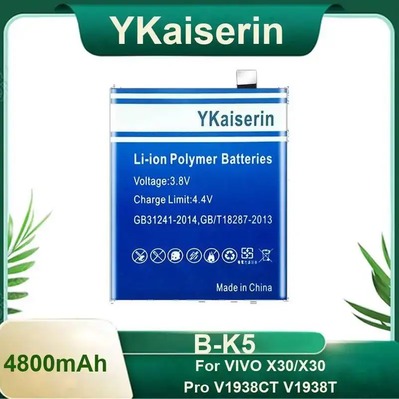 

For Vivo X30 Pro V1938CT V1938T Reliable Replacement B-K5 4800Mah Mobile Phone Battery Power