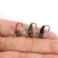 6PCS Fast Sinking Wet Jig Euro Perdigon Nymph Metal Beadhead Grizzly Hackle Fly Fishing Artificial Trout Bass Grayling Lure