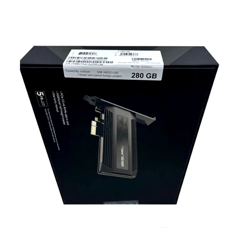 オリジナルSSD 900P 280GB、905P 480GB PCIE SSD AIC PCIe X4 3D