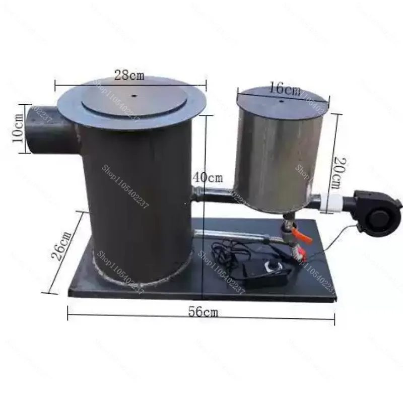 Waste Oil Hot Air Heater, Multifunctional Heating Stove for Greenhouse Breeding, Outdoor Water Boiling & Household Warming