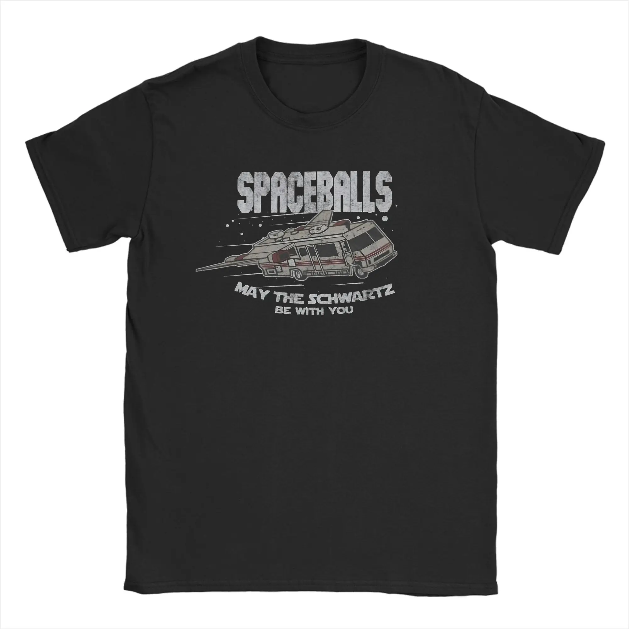 

Футболки Awesome Spaceballs RV May the Schwartz Be With You, мужские хлопковые футболки с круглым вырезом, футболки с короткими рукавами, одежда 6XL