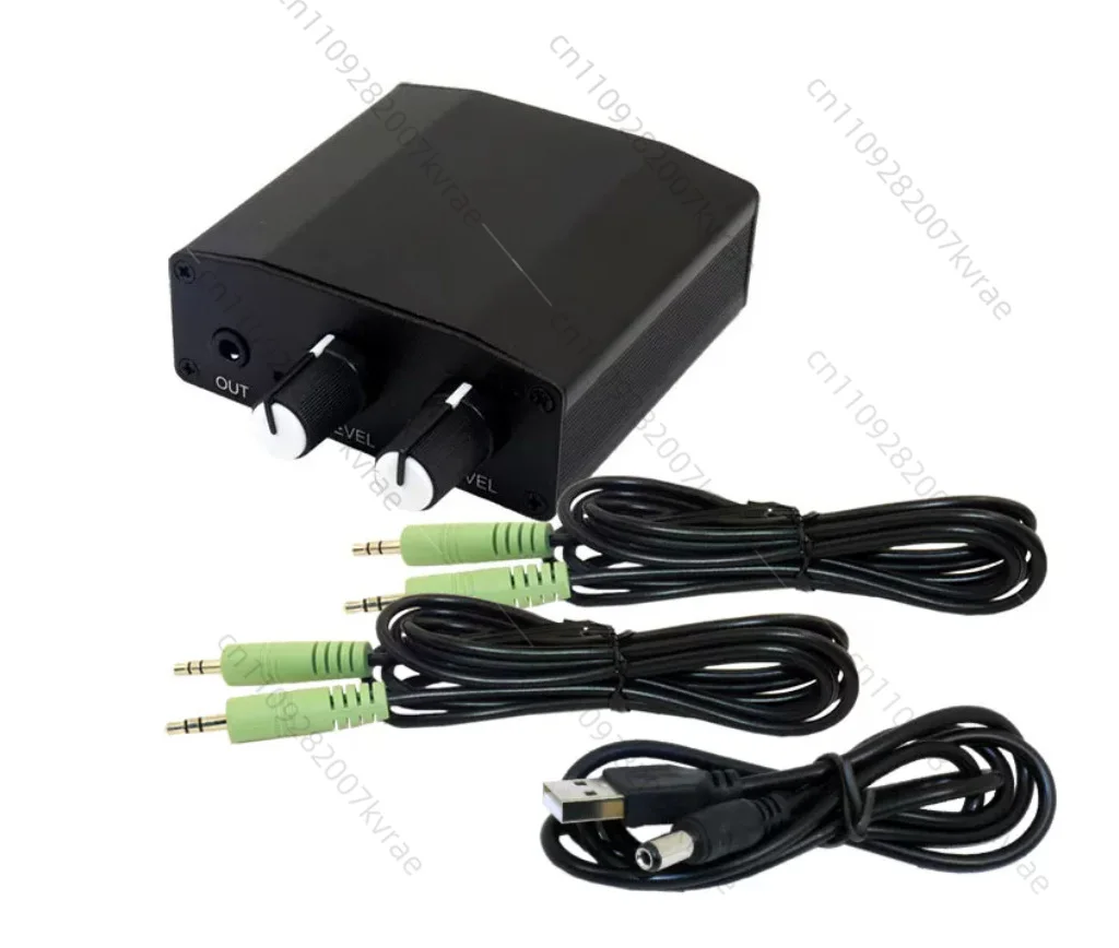 Audio Mixer Distributor DC5-18V Ground Noise Isolation Amplifier Dual Channel 2 In 2 Out Amplifier