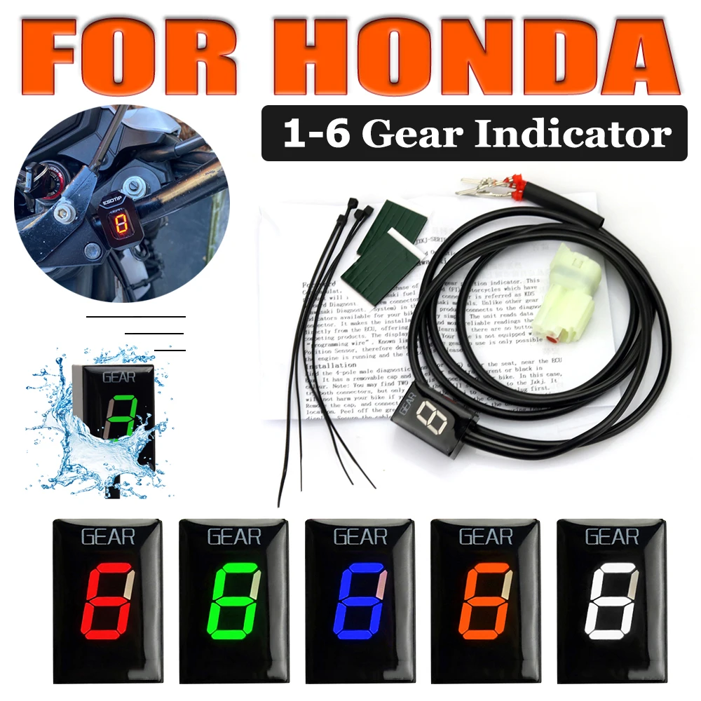 Gear Display Indicator For Honda NC700 XL CTX700 CB1100 VT400 CB400SF CBR650F CB650F Motorcycle 1-6 Level Ecu Plug Mount Speed