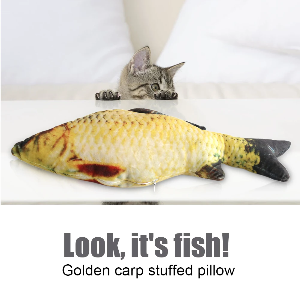 3D Carp Fish Shaped Throw Pillow Lifelike Fish Cushion Plush Toy Sofa Home Decor Creative Gift for Children
