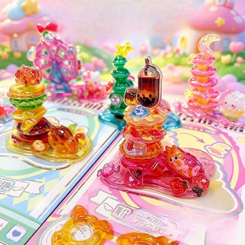 New Cute 3D Relief Stickers,Kawaii Corner Stacking Stickers, Creative DIY Mini Figurine Decoration for Journal Planner Scrapbook