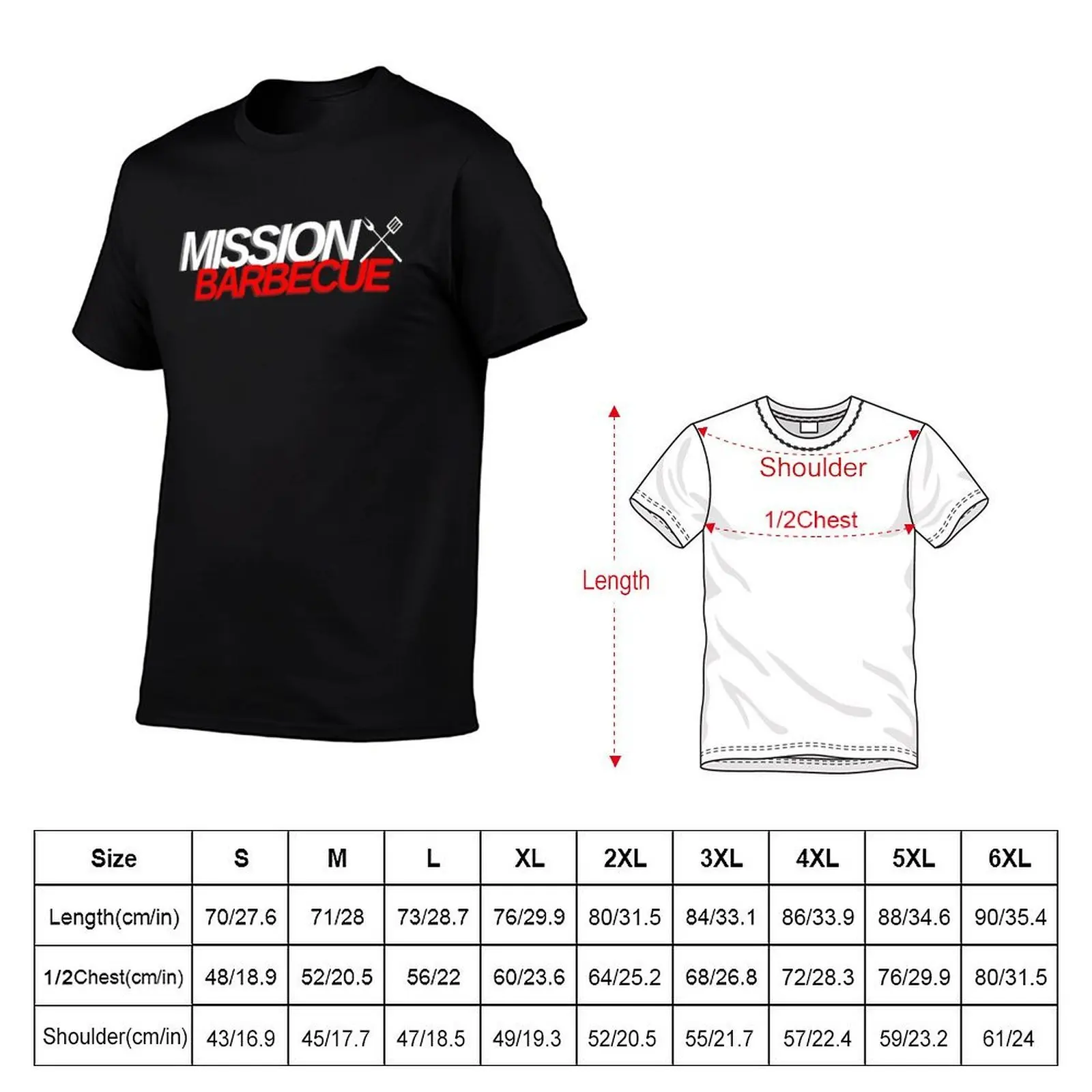 Mission Barbecue T-Shirt blue archive Luxury man men t shirt