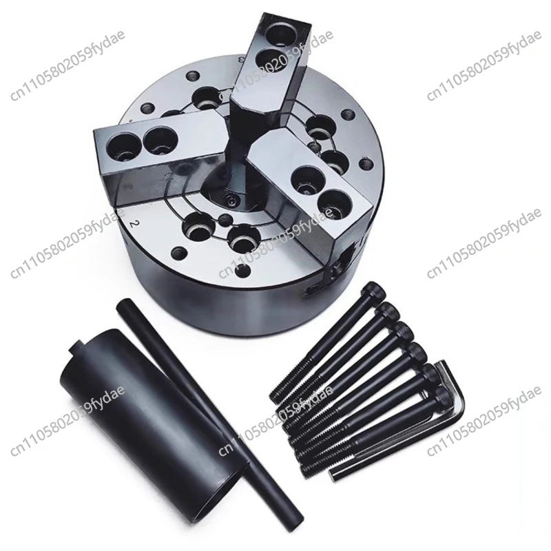 Hollow Hydraulic Chuck, Three-jaw Chuck Hydraulic Power Chuck 5 /6 /8 / 10/12 Inch Steel