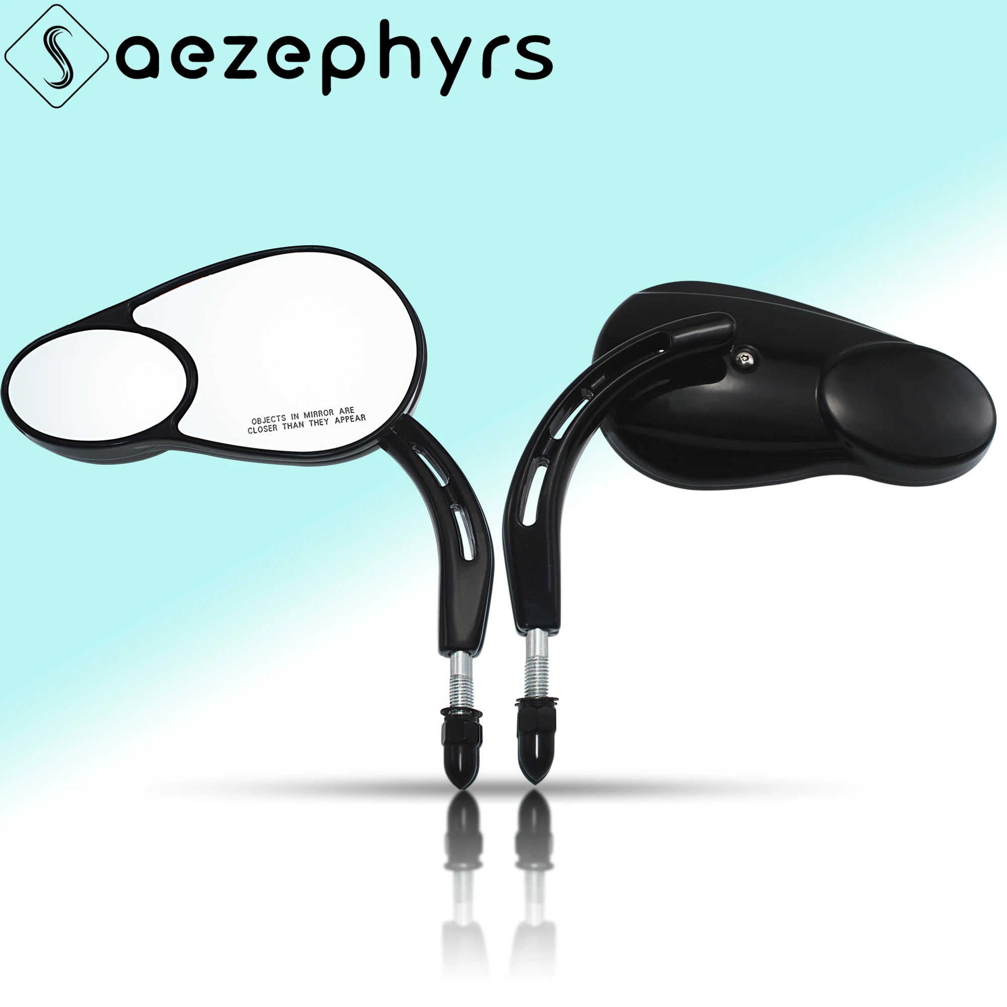 

Motorcycle 5/16'' Split Vision Rearview Mirrors for Harley Softail Sportster Iron XL883 Dyna Road King Street Bob Electra Glide