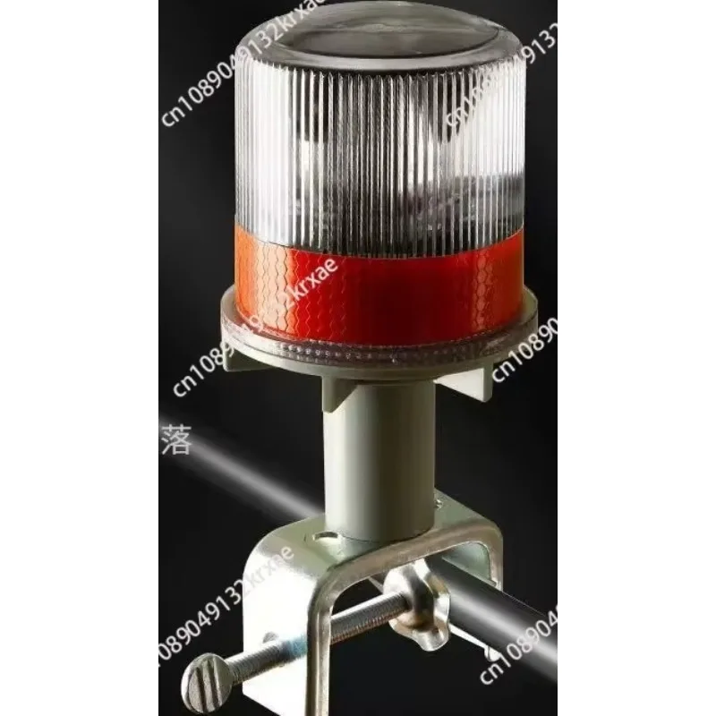 Solar Powered LED Navigation Beacon Marine Boat& Aviation Obstruction Light,Adjustable Flashing Frequency,Steady On & Flash Mode