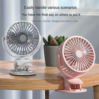 Electric Mini Hand Clip Fan USB Rechargeable Table Fan Clip-on Type Portable Mini Desk fans Air Conditioner Hanging Fan Bedroom