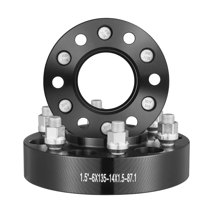 

1.5 6x5.3 Wheel Spacers Wheel Adapters 6 Lug Forged Spacer 4 PCS Black