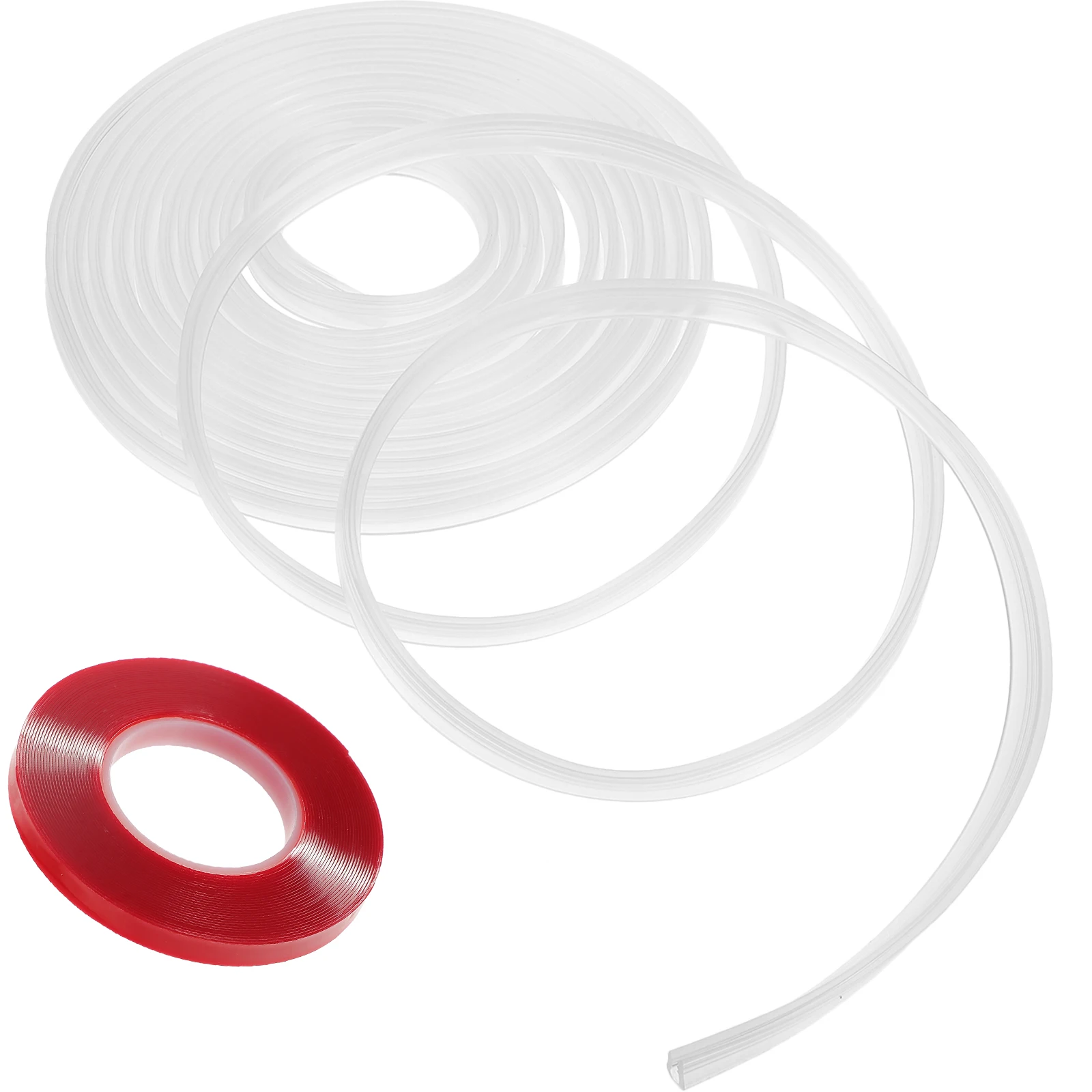 

Transparent U-shaped 5m Car Anti-collision Strips 12mm High Edge Guards Door Seal Trim Waterproof Scratch Cover No Glue Needed