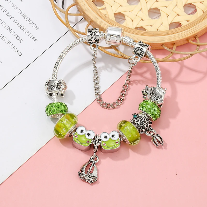 Summer Styles Frog Fish Sail Beads Charm Bracelets With 2022 New Design Brand Bracelet Bangle For Women Men Jewelry Dropshipping