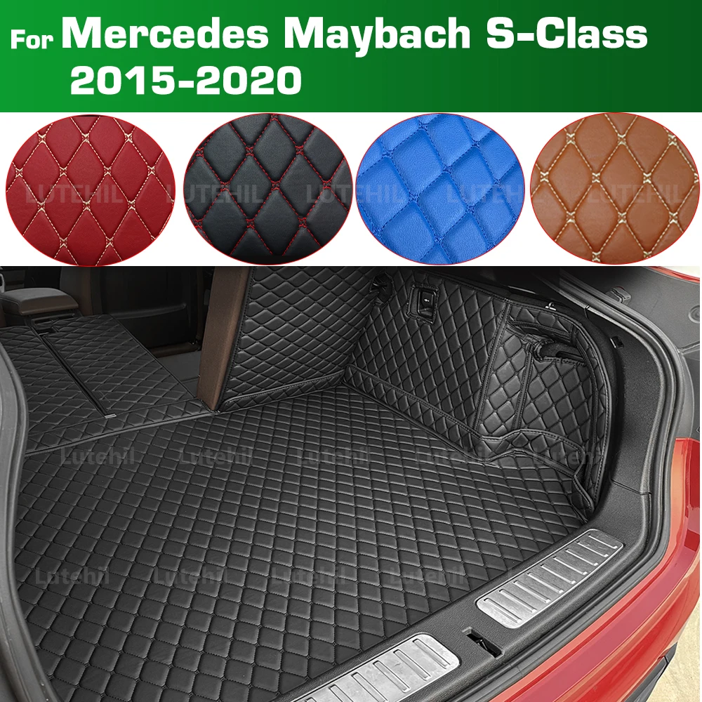 

Для Mercedes Maybach S-Class 2015-2020 19 18 17 16, автоматический коврик для багажника с полным покрытием, аксессуары для багажника автомобиля