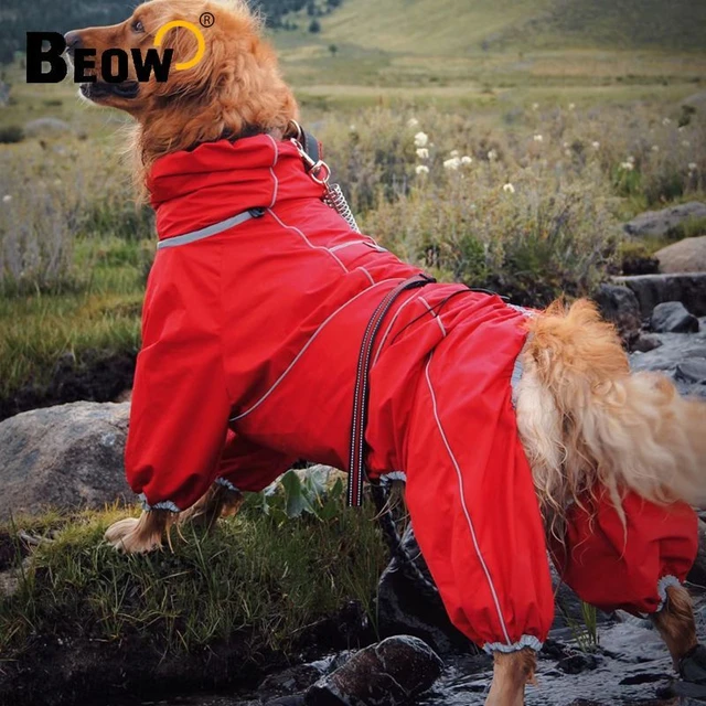 Waterproof dog jacket with legs sales