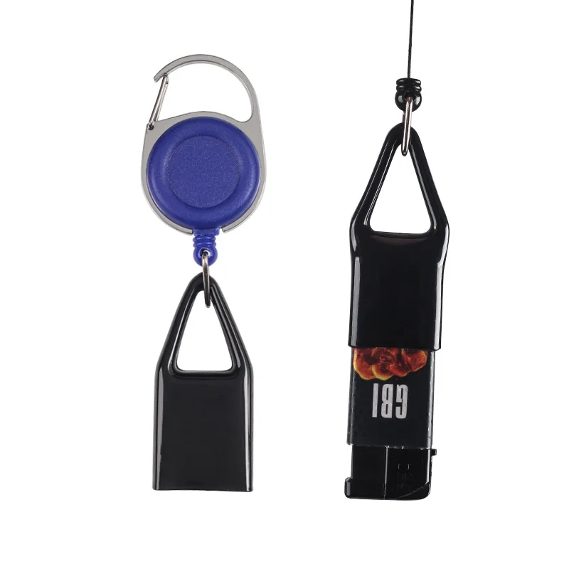 Lighter Case Cover Bag with Keychain Lighter Holder Belt Bag Case Retractable Rope Clip Smoking Lighter Bag Case Lighter Cover